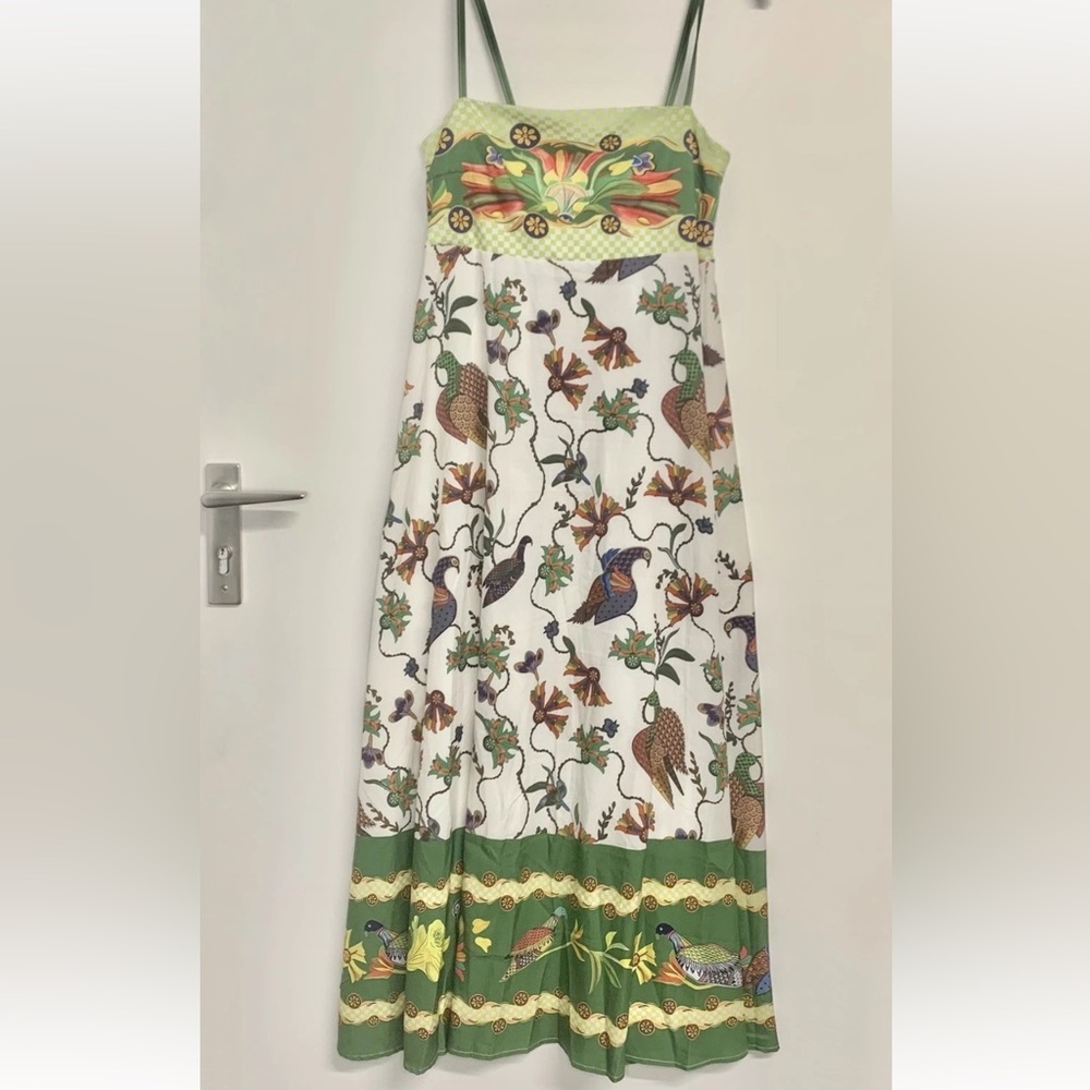 Trending White Lotus Vibes Resortwear Maxi Dress Tropical & Exotic Floral Birds
